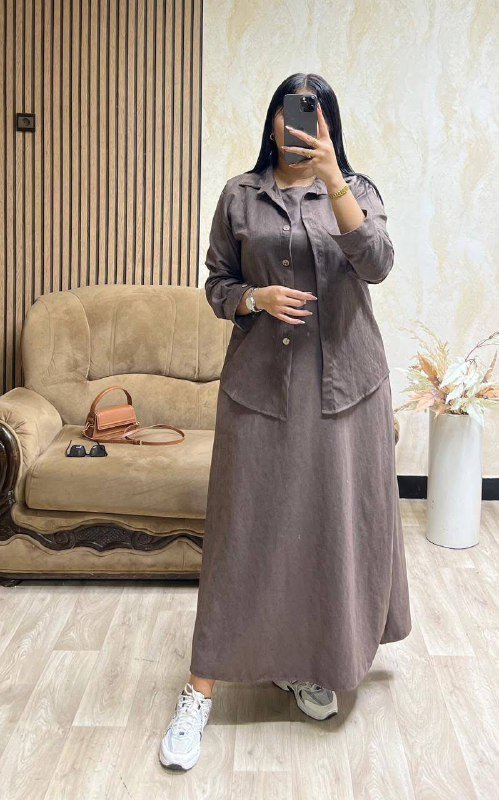 Vestido dos piezas de satén