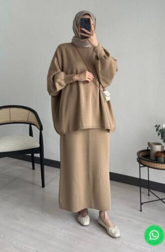 Conjunto hijabi con falda